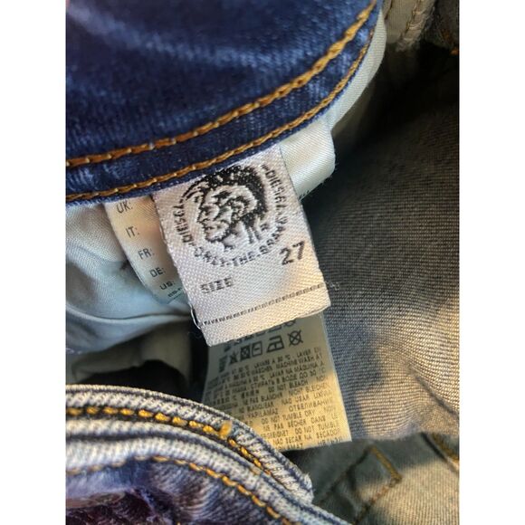 DIESEL "thommer" Slim-Skinny Jeans W27 L30 Distressed Luxury Denim - Picture 8 of 8